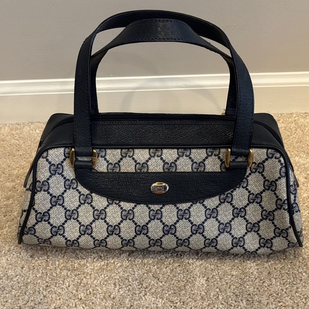 Gucci Vintage Ophidia Boston Bag Blue